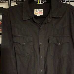 TECOVAS Authentic Black Western Denim Shirt